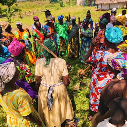 A gathering of elder women in the community