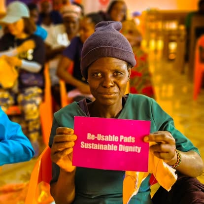 “Re-Usable Pads, Sustainable Dignity” — a training participant