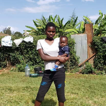 A young mother supported by The Rescue with her baby